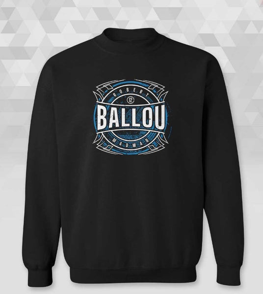 (Pre-Order) 2026 - Youth - "Robert Ballou Blue Collar Racer" Crew Sweatshirt - Black