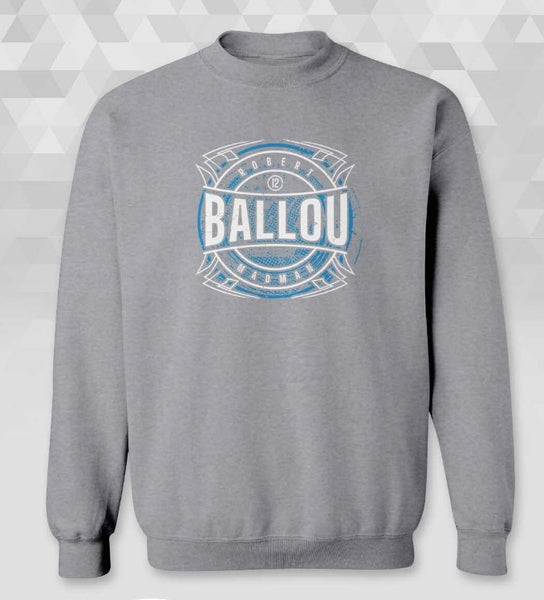 (Pre-Order) 2026 - Youth - "Robert Ballou Blue Collar Racer" Crew Sweatshirt - Athletic Heather