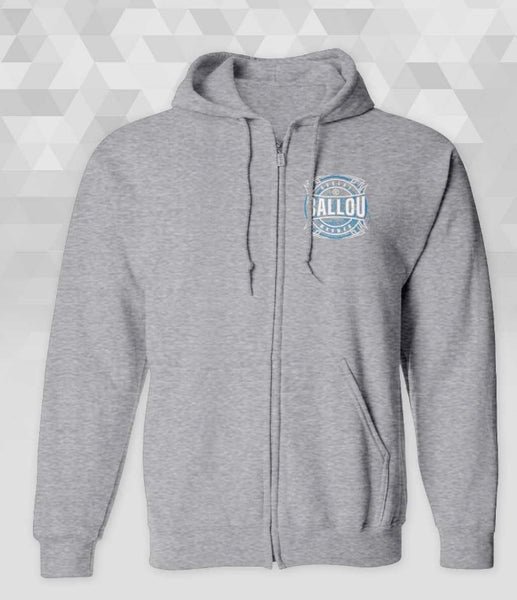 (Pre-Order) 2026 - Youth - "Robert Ballou Blue Collar Racer" Zip-Up Hoodie - Athletic Heather