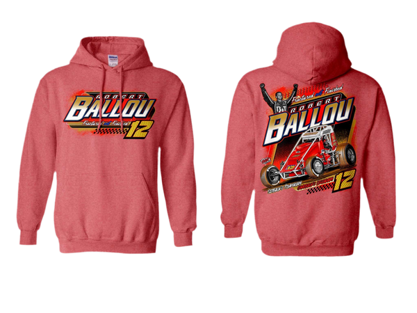 2025 Fractured not Finished Hoodie - Heather Red