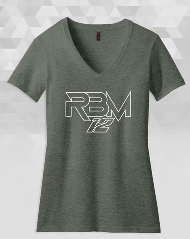 2025 RBM "Caution May Cause Sparks And Hurt Feelings"  Ladies V-neck Heather Green