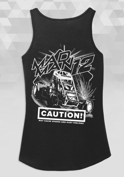 2025 RBM "Caution May Cause Sparks And Hurt Feelings"  Ladies Black Tank