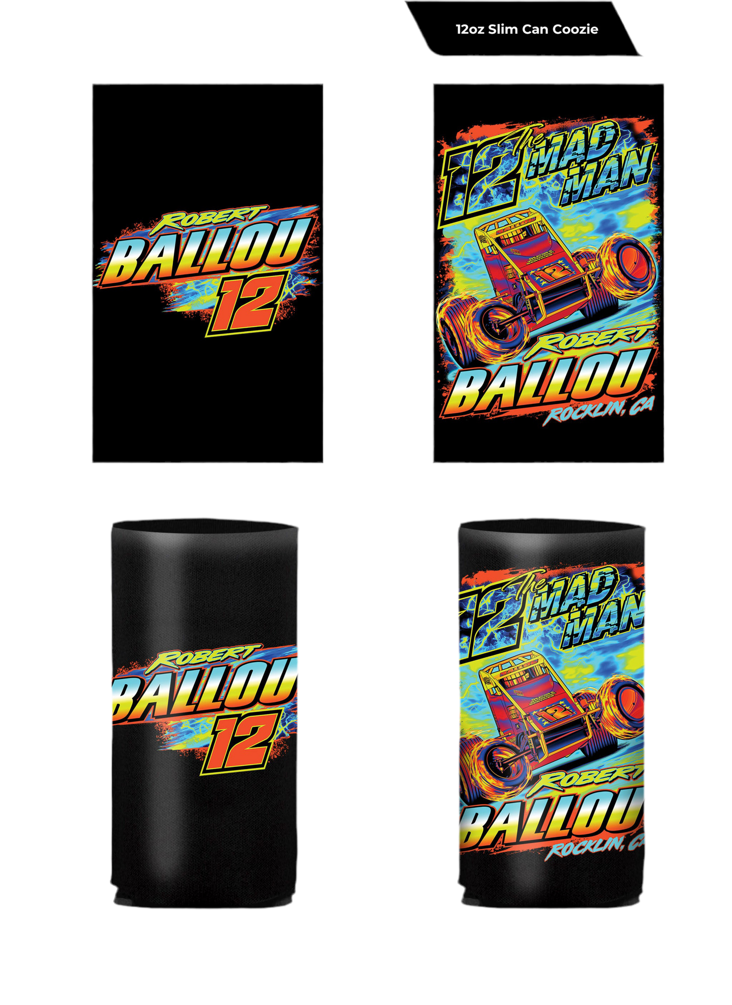 2025 Madman Black Light Koozie - Slim