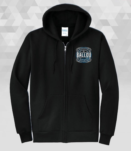 (Pre-Order) 2026 "Robert Ballou Blue Collar Racer" Zip-Up Hoodie - Jet Black