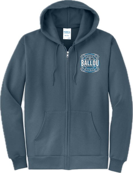 (Pre-Order) 2026 "Robert Ballou Blue Collar Racer" Zip-Up Hoodie - Steel Blue