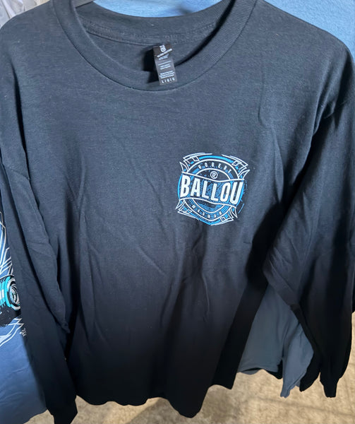 2026 Robert Ballou - Blue Collar Racer Long Sleeve T-Shirt - Black "Large and X-Large only" (Copy)