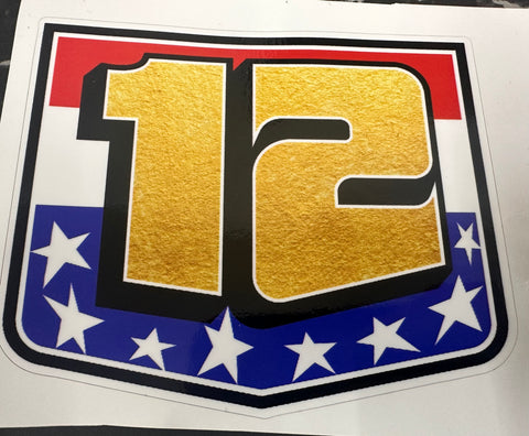 Gold 12 Decal
