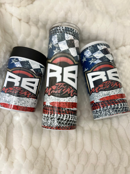 Checkered Flag/American Flag Cups by M2 Designs