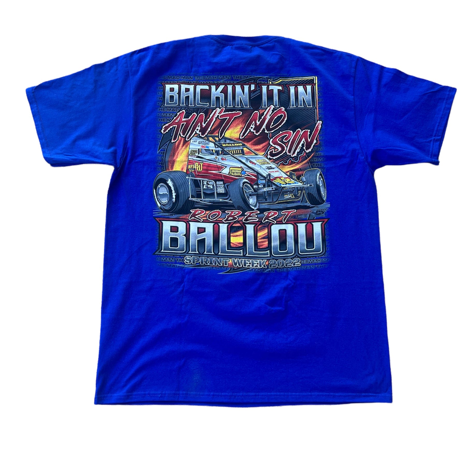 “Backin’ It In” 2022 Indiana Sprint Week T-Shirt